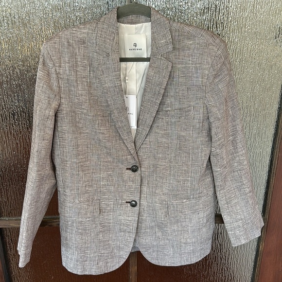 ANINE BING
Quinn plaid linen blazer size XS NWT - Picture 9 of 11